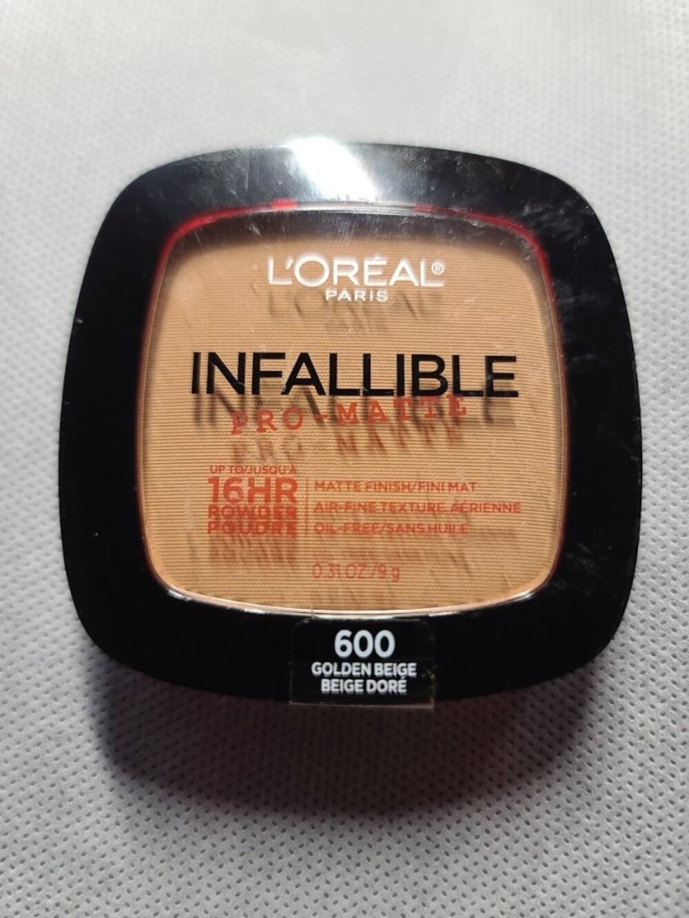 L'oreal Infallible Pro-Matte Finish 16 Hr Powder 600 Golden Beige 0.31 oz NEW